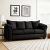 Ashley Dari Sofa, Classic Black Polyester, Foam Pillow Top Arms, 89 Inch