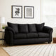 Ashley Dari Sofa, Classic Black Polyester, Foam Pillow Top Arms, 89 Inch