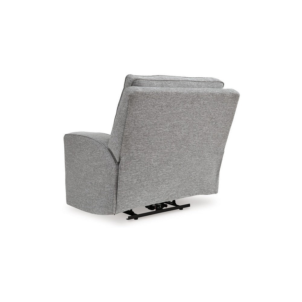 Ashley Cloe Power Recliner Chair Adjustable Back Gray Performance Nuvella BM332241