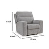 Ashley Cloe Power Recliner Chair Adjustable Back Gray Performance Nuvella BM332241