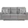 Ashley Cloe Power Reclining Sofa Gray Performance Nuvella 2 Pillows 88 Inch BM332242