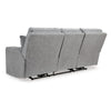 Ashley Cloe Power Reclining Sofa Gray Performance Nuvella 2 Pillows 88 Inch BM332242