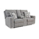 Ashley Cloe Power Reclining Loveseat Gray Performance Nuvella 2 Pillows BM332243