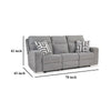 Ashley Cloe Power Reclining Loveseat Gray Performance Nuvella 2 Pillows BM332243
