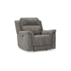 Ashley Corbin Power Recliner Chair Zero Draw USB Slate Gray Faux Leather BM332248
