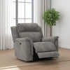 Ashley Corbin Power Recliner Chair, Zero Draw USB, Slate Gray Faux Leather