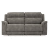 Ashley Corbin Power Recliner Sofa Zero Draw USB Slate Gray Faux Leather BM332250