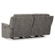 Ashley Corbin Power Recliner Sofa Zero Draw USB Slate Gray Faux Leather BM332250