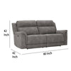 Ashley Corbin Power Recliner Sofa Zero Draw USB Slate Gray Faux Leather BM332250