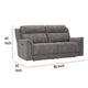 Ashley Corbin Power Recliner Sofa Zero Draw USB Slate Gray Faux Leather BM332250