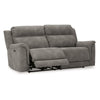 Ashley Corbin Power Recliner Sofa, Zero Draw USB, Slate Gray Faux Leather