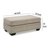 Ashley Ead Ottoman Bench 44 Inch Soft Taupe Brown Polyester Faux Wood Legs BM332252