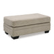 Ashley Ead Ottoman Bench, 44 Inch Soft Taupe Brown Polyester, Faux Wood Legs