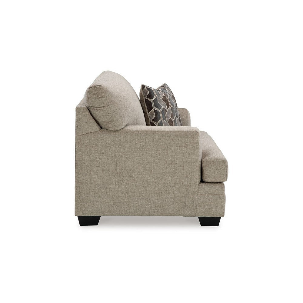 Ashley Ead Oversized Accent Chair 1 Accent Pillow Taupe Brown Polyester BM332254