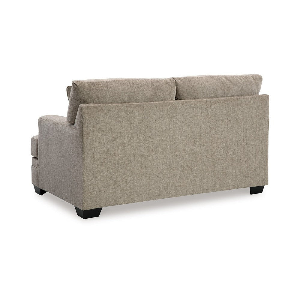 Ashley Ead Loveseat 2 Accent Pillows Taupe Brown Polyester Sag Resistant BM332256