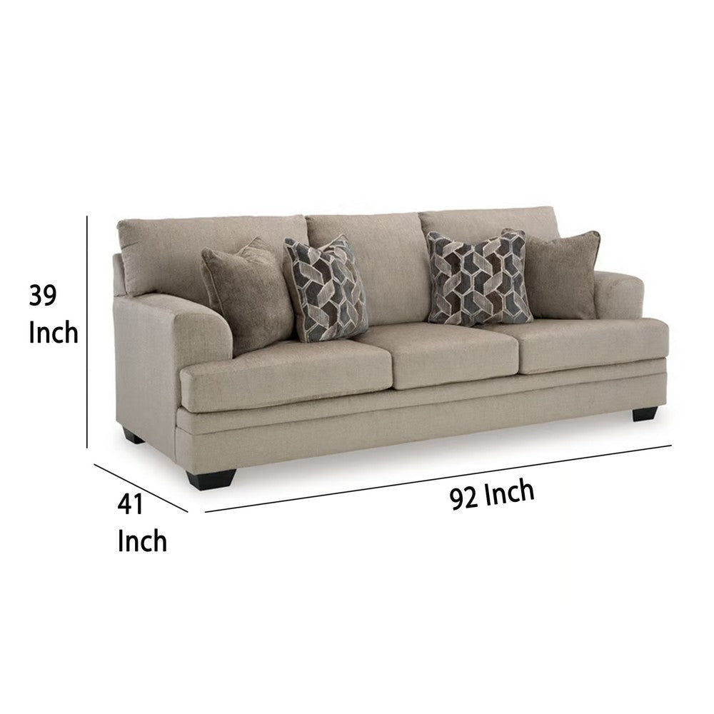 Ashley Ead Sofa 4 Accent Pillows Taupe Brown Polyester Sag Resistant BM332257