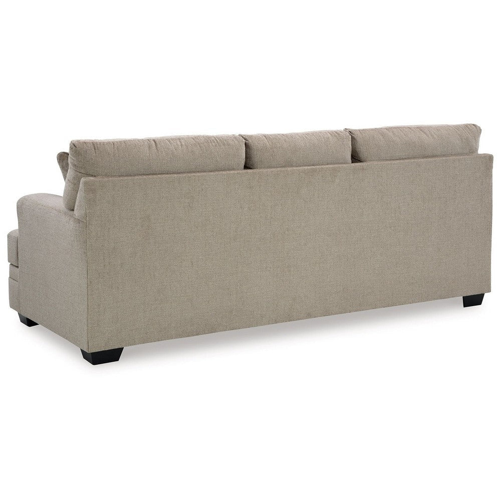 Ashley Ead Sofa Sleeper Memory Foam Queen Bed 4 Accent Pillows Taupe Brown BM332258