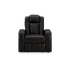 Ashley Aven Power Recliner Chair Premium Features Midnight Blue Faux Leather BM332259