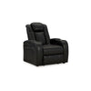 Ashley Aven Power Recliner Chair Premium Features Midnight Blue Faux Leather BM332259