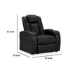 Ashley Aven Power Recliner Chair Premium Features Midnight Blue Faux Leather BM332259