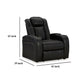 Ashley Aven Power Recliner Chair Premium Features Midnight Blue Faux Leather BM332259