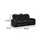 Ashley Aven Power Recliner Sofa LED Midnight Blue Faux Leather 86 Inch BM332260
