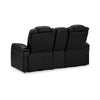 Ashley Aven Power Recliner Loveseat LED Midnight Blue Faux Leather 75 Inch BM332261