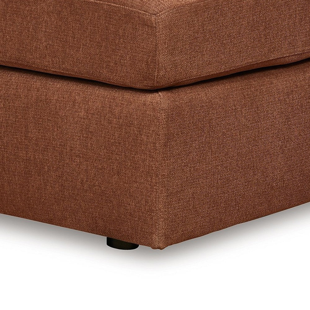 Ashley Meso Oversized Square Ottoman Spice Orange Nuvella Polyester 32 Inch BM332262