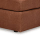 Ashley Meso Oversized Square Ottoman Spice Orange Nuvella Polyester 32 Inch BM332262