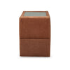 Ashley Meso Modular Console Side Table with Storage, Orange Nuvella, 37 Inch