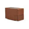 Ashley Meso Modular Console Side Table with Storage, Orange Nuvella, 37 Inch