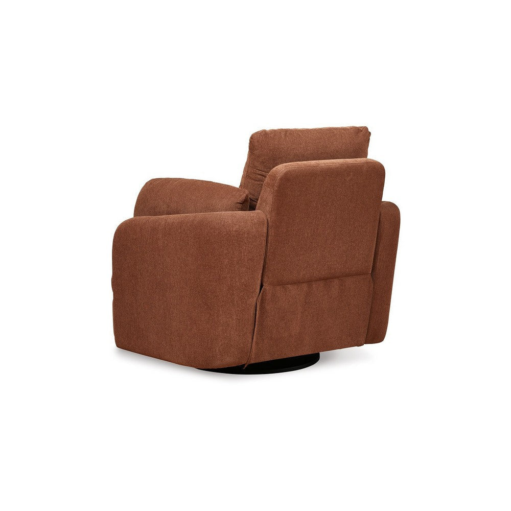 Ashley Meso Swivel Manual Glider Recliner Chair Orange Nuvella Polyester BM332265