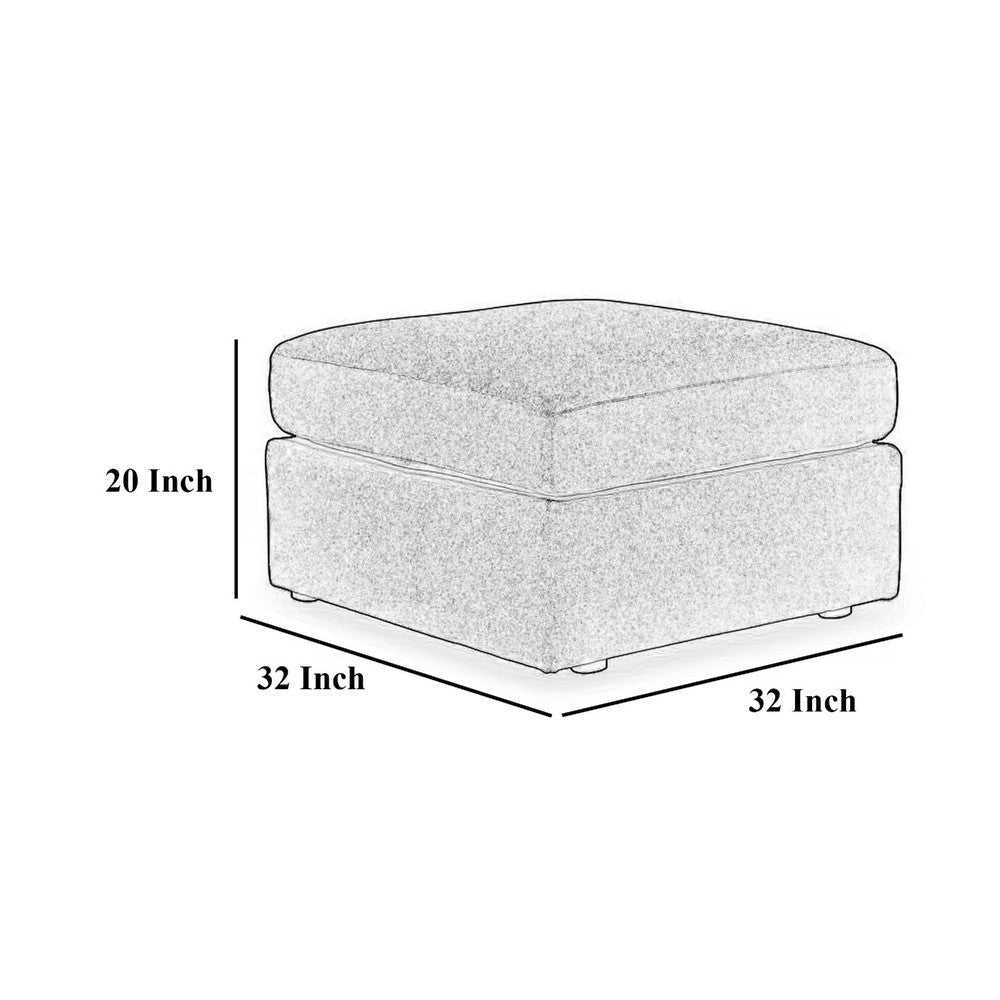 Ashley Meso Oversized Square Ottoman Oyster Ivory Nuvella Polyester 32 Inch BM332266