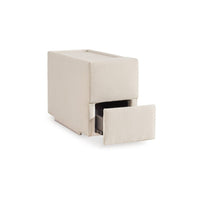 Ashley Meso Modular Console Side Table, Storage, Oyster Ivory Nuvella,37 Inch