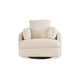 Ashley Meso Swivel Manual Glider Recliner Chair Ivory Nuvella Polyester