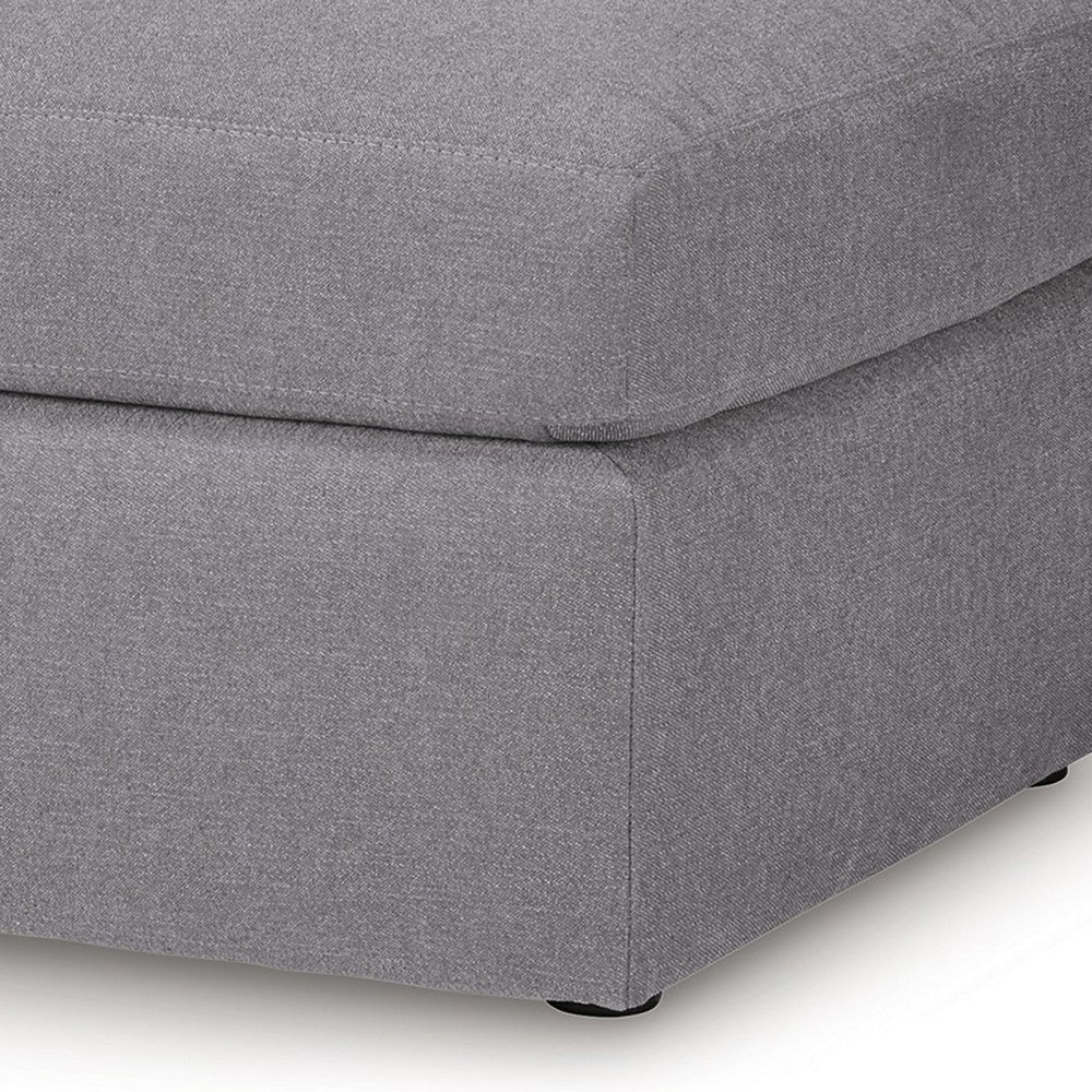Ashley Meso Oversized Square Ottoman Granite Gray Nuvella Polyester 32 Inch BM332270