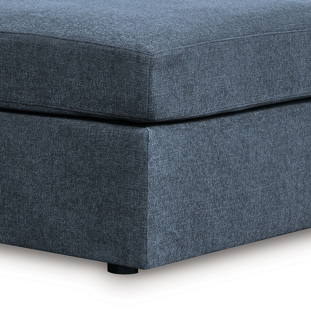 Ashley Meso Oversized Square Ottoman Ink Blue Nuvella Polyester 32 Inch BM332271