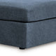 Ashley Meso Oversized Square Ottoman Ink Blue Nuvella Polyester 32 Inch BM332271