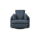 Ashley Meso Swivel Manual Glider Recliner Chair Ink Blue Nuvella Polyester