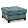 Ashley Brook Oversized Accent Ottoman Teal Blue Polyester 36 Inch Square BM332277