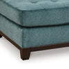 Ashley Brook Oversized Accent Ottoman Teal Blue Polyester 36 Inch Square BM332277