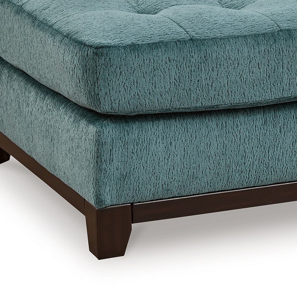 Ashley Brook Oversized Accent Ottoman Teal Blue Polyester 36 Inch Square BM332277