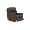 Ashley Nav Manual Rocker Recliner Chair Weathered Smoke Gray Faux Leather BM332281