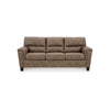 Ashley Nav Sofa Fossil Brown Faux Leather Plush Foam Cushions 89 Inch BM332285