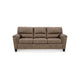 Ashley Nav Sofa Fossil Brown Faux Leather Plush Foam Cushions 89 Inch BM332285