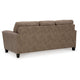Ashley Nav Sofa Fossil Brown Faux Leather Plush Foam Cushions 89 Inch BM332285