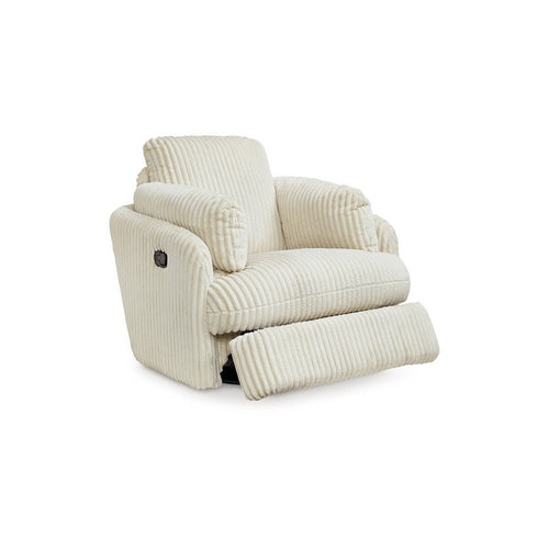 Ashley Rikki Swivel Glider Manual Recliner Chair, Ivory Corduroy, 2 Pillows