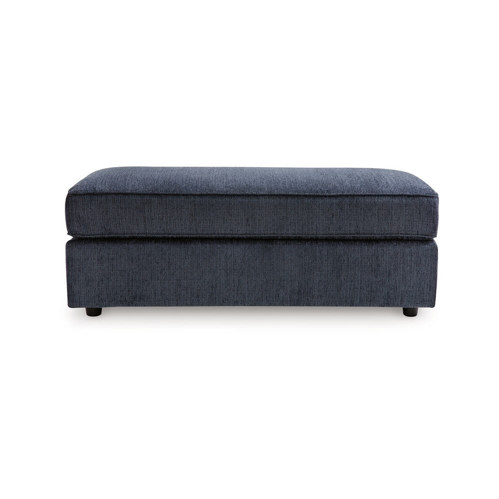 Ashley Alfie Oversized Ottoman Bench Blue Polyester 43 Inch Rectangular BM332292