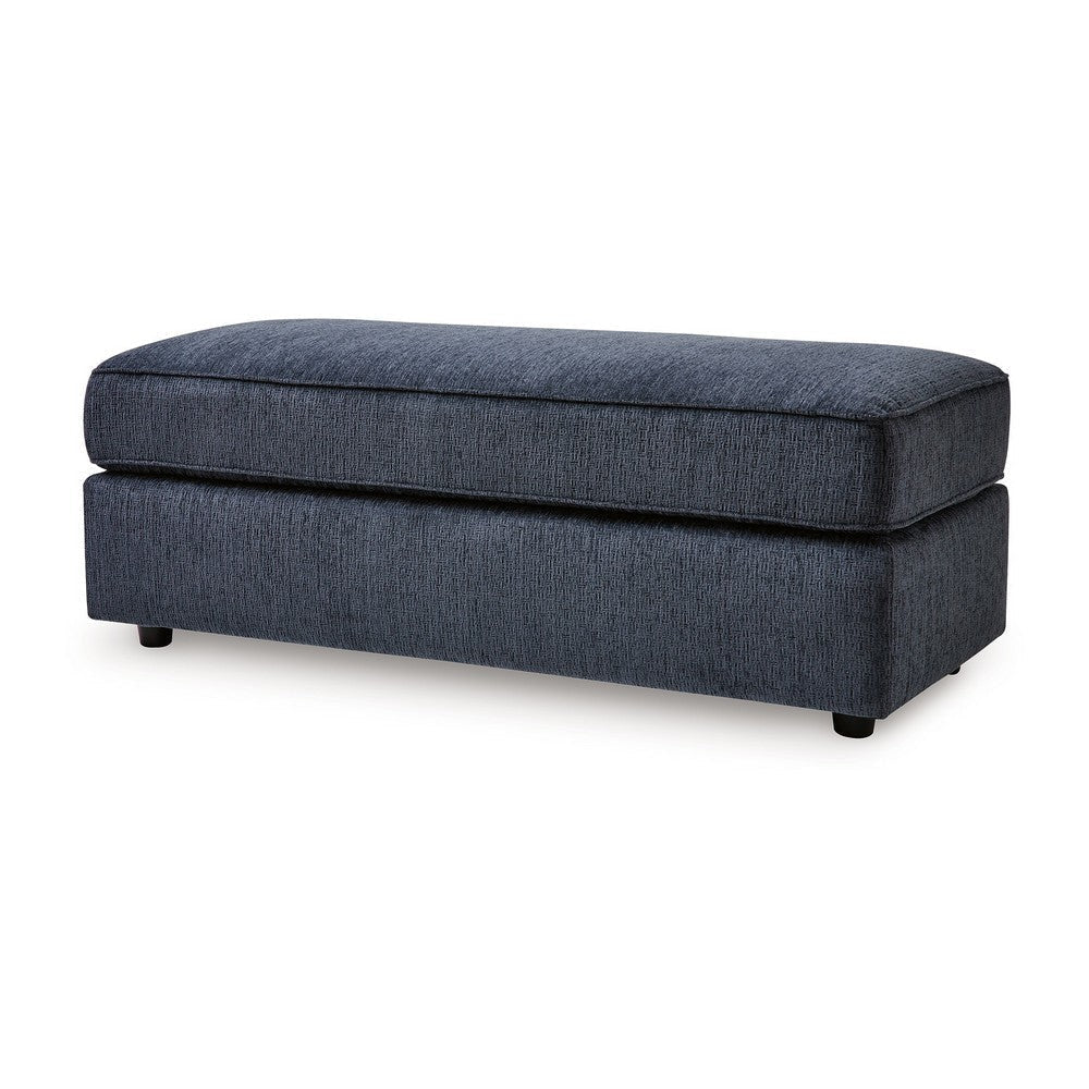 Ashley Alfie Oversized Ottoman Bench Blue Polyester 43 Inch Rectangular BM332292