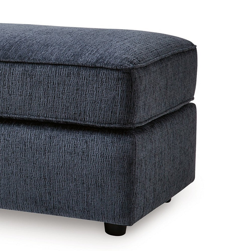Ashley Alfie Oversized Ottoman Bench Blue Polyester 43 Inch Rectangular BM332292